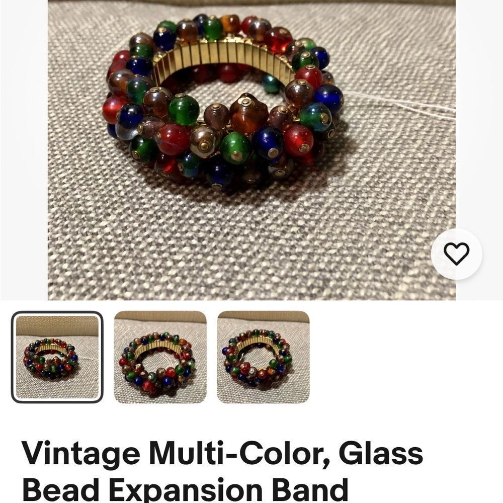 Vintage Multi-Color Glass Bead Bracelet
